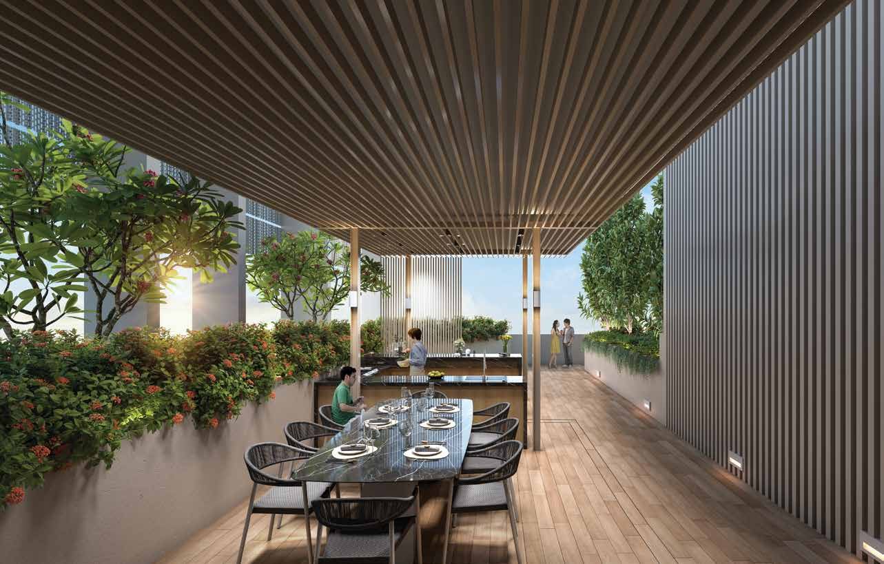 BBQ pavilion and dining terrace (artist’s impression)